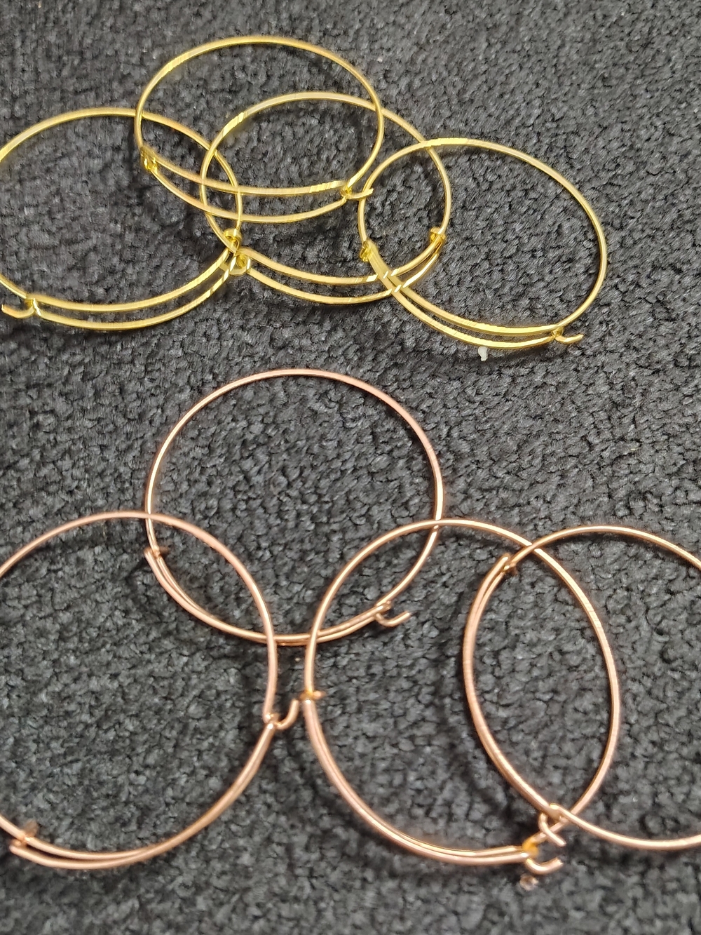 8 Pcs Adjustable Wire Bangle Bracelets  Jewelry Making Rose Gold Gold Bracelets